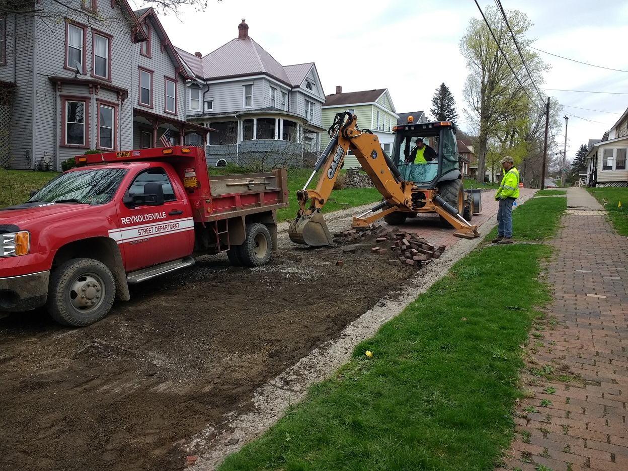 Reynoldsville Borough crews start Grant Street work Reynlow Community